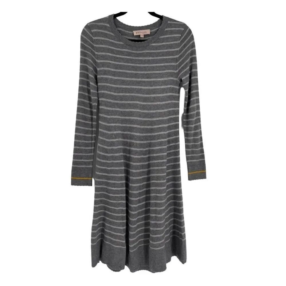 Philosophy cashmere long sleeve fit and flare sweater dress size small
